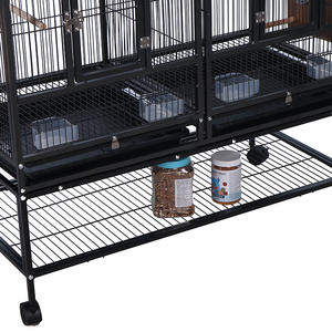 Cage d'élevage multi-niveaux grande capacité pour pigeons, perroquets et oiseaux – Cage à oiseaux empilable pour canaris, modulable et mobile - Product Image 2
