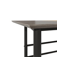 Bureau d'ordinateur en bois RongFeng moderne avec cadre en acier robuste, deux niveaux, tiroir et espace de rangement, design gain de place, pour usage domestique ou professionnel