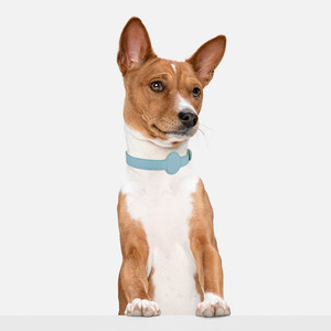 중국 제조업체 맞춤형 로고 고급스러운 우아한 조절 가능한 애완동물 PU 마이크로파이버 가죽 GPS 추적기 에어태그 고양이 강아지 목걸이 - Product Image 6