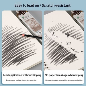 Blocco da <span class=keywords><strong>Disegno</strong></span> a Spirale 8K, 160g, 30 Fogli, Carta Spessa, Quaderno Artistico Senza Acidi per <span class=keywords><strong>Acquerello</strong></span>, Matite e Pennarelli - Product Image 3