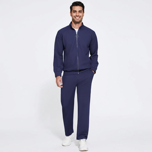 Conjunto de Sudadera con Capucha y Pantalones Deportivos Unisex de Felpa de Algodón de 500 g/m², Estilo Urbano, con Logotipo Estampado, Color Sólido, Ropa Deportiva de Invierno - Product Image 1