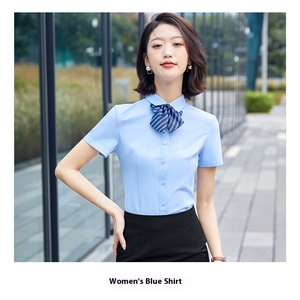 Vêtements de travail d'été Chemise d'entreprise blanche à manches courtes pour hommes et femmes <span class=keywords><strong>Grande</strong></span> <span class=keywords><strong>taille</strong></span> Résistant à l'usure et respirant Logo personnalisé - Product Image 6