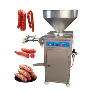 commercial mini automatic electric hydraulic vacuum stuffer piston sausage filler machine