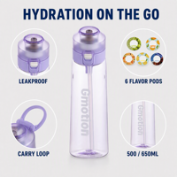 Bouteille anti-fuite de qualité alimentaire avec couvercle à ouverture rapide pour boire directement, compatible lave-vaisselle - Camping, randonnée, extérieur