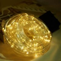 Guirlande lumineuse LED colorée en forme de tube, décoration intérieure de Noël, lumière arc-en-ciel, alimentation CA, commande par bouton, étanche IP33, 2700K chaud