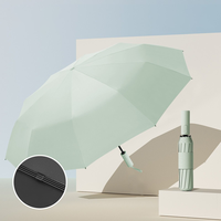 Nouveau parapluie de voyage portable de 23 pouces, pliable en trois, résistant au vent et protecteur contre le soleil, avec personnalisation du logo