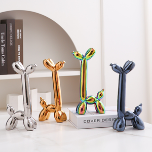Moderno sfuso in ceramica palloncino statua di cane artigianale animale figurina per <span class=keywords><strong>matrimonio</strong></span>/decorazione evento pezzo d'arte personalizzabile per - Product Image 2