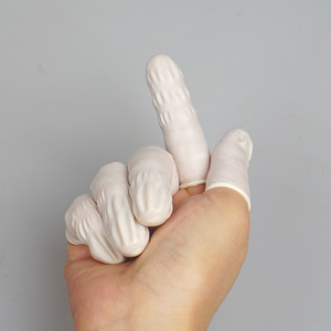 Guantes desechables Suorec de látex sin polvo, texturizados y engrosados para uso en laboratorios y salas limpias - Product Image 1