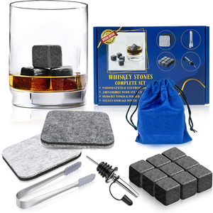 หินแกรนิตขัดเงาธรรมชาติ ใช้ซ้ำได้ สำหรับแช่เครื่องดื่ม  พร้อมโลโก้สั่งทำ  หินทำความเย็นสำหรับบาร์  หินทำน้ำแข็ง  หินแช่เหล้าวิสกี้ - Product Image 1