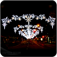 Decoración Navideña de Luces LED 2D de Motivos Fotográficos para Exteriores, Brillante y Hermosa para la Calle Principal, para las Fiestas de Año Nuevo