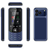 Teléfono Inteligente Android 11 con Pantalla Táctil de 2.8 Pulgadas, Teclado T9, MT6739, 2GB, 16GB, GPS, WiFi, Hotspot, WhatsApp, YouTube, Batería de 2500mAh