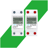 Medidor de Energía Inteligente Monofásico CKYECL KYDDS2M1-1-2 2P, Ecológico, Multifunción, con Pantalla LCD LED, para Riel DIN, 5(60)A, Clase 1.0, 230V