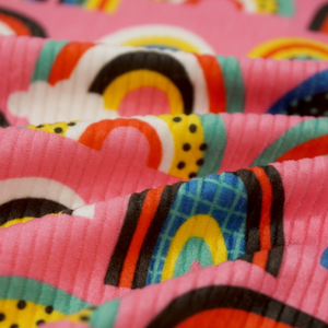 Vente en gros de tricot côtelé en velours chaîne Offre Spéciale polyester/élasthanne tissu en cristal plissé côtelé pour pantalon de survêtement - Product Image 1