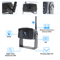 Sistema de Monitorización con Cámara de Reversa Inalámbrica HD Digital YWX de 10.1 Pulgadas con Pantalla de Vista Cuádruple para Camiones, Autobuses, Agricultura y Construcción