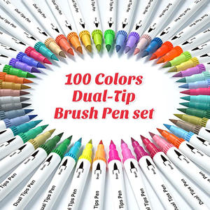 Marqueurs d'art à double pointe, stylos pinceaux, marqueurs de coloriage fins et pinceaux pour enfants, livres de coloriage pour adultes, calligraphie, dessin - Product Image 4