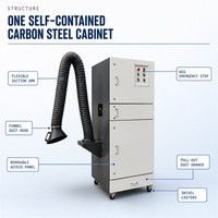 Bras d'aspiration flexible avec capot anti-poussière, collecteur de poussière portable pour l'extraction des fumées de soudage, collecteur de poussière industriel à cartouche