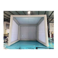 Cage de simulateur de golf gonflable en PVC, écran de pratique de golf mobile hermétique, logo personnalisé, tente d'entraînement extérieure