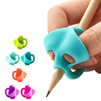 Stylo à bille en silicone multicolore pour enfants, recharge, support de crayon, correction de la posture, apprentissage de l'écriture pour les enfants