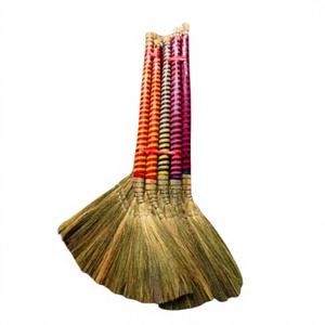 Vietnamese Natural Pampas Grass Brooms with Soft Bristles and <b>Plastic</b> Handles for Home Use Low MOQ & Free Sample Available - Product Image 1