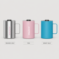 Mug Kopi Stainless Steel Portabel Anti Bocor, Bebas BPA, Isolasi Termal, Dinding Ganda 18/8, Promo Panas