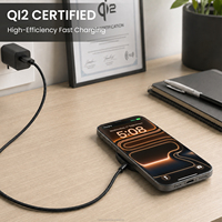 Chargeur sans fil magnétique 2 en 1 25W à charge rapide, aimant super puissant N52, ultra fin pour smartphones et écouteurs, logo OEM
