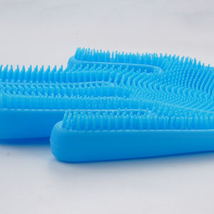 Gant de bain en silicone pour animaux de compagnie brosse épilatoire chat et chien toilettage Massage gant de bain - Product Image 2