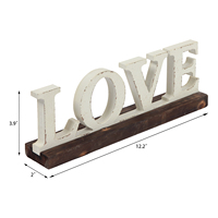 Ferme fait à la main en bois lettre amour signe dessus de Table amour pièce maîtresse autoportant découpé au Laser mots décoratifs rustique bois lettre