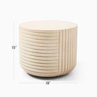 Table basse moderne en MgO écologique, légère et durable, couleur crème, pour salon, chambre et mobilier de maison