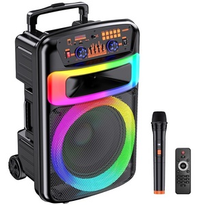 Portable Rechargeable Trolley <b>Speaker</b> 12 In 40W LED Light Bluetooth TWS SD <b>USB</b> KK 12101 - Product Image 1