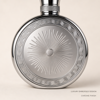 Flacon de parfum vide de luxe personnalisé, bouchon rond en métal argenté, flacon en verre rechargeable de style arabe, vente en gros, boîte cadeau noire
