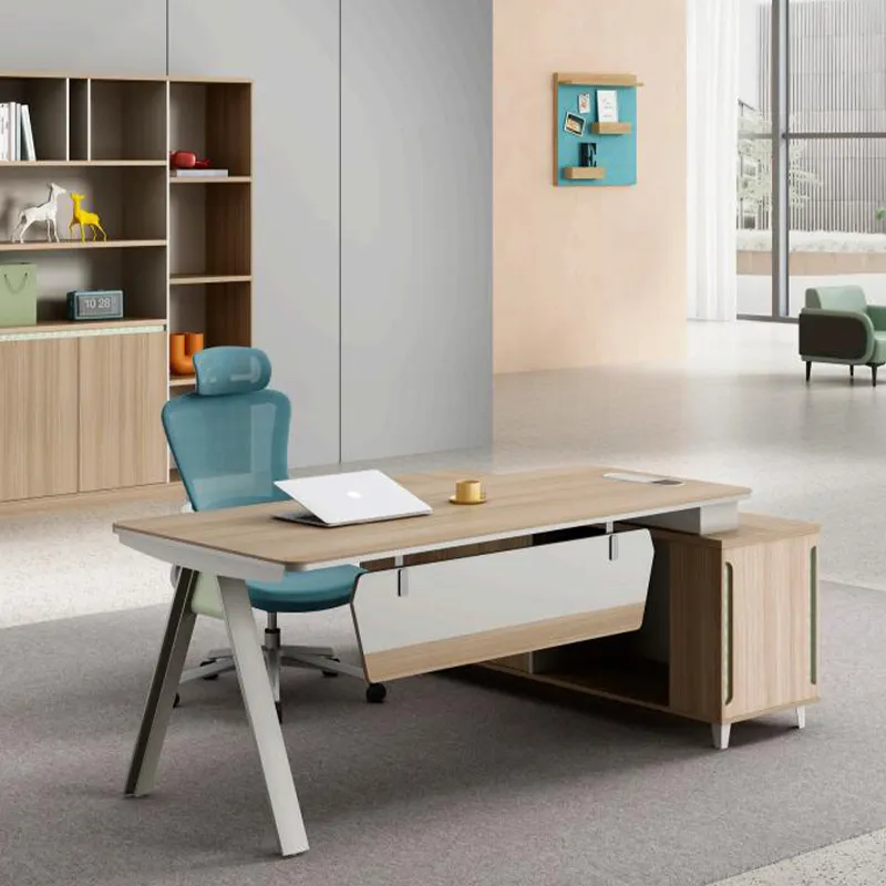 ZITAI commercio all'ingrosso bianco ufficio mobili semplici ceo di lusso design moderno executive scrivania da ufficio