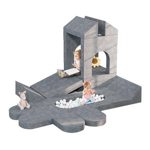 Nhà Máy Bán buôn 25D /28D bọt <span class=keywords><strong>couch</strong></span> dễ dàng để lắp ráp & làm sạch gấp ra trẻ mới biết đi trẻ em chơi vui vẻ xây dựng khối sofa - Product Image 2