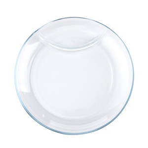 Yikodto — <span class=keywords><strong>plat</strong></span> à boulettes rondes en verre Borosilicate, récipient alimentaire en verre trempé avec 1 compartiment - Product Image 3