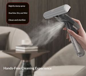 Desktop Plastic <b>Pole</b> Water-spraying Mop Easy Cleaning No Hand Washing Required Suitable for Kitchen Bathroom Toilet Glass - Product Image 4
