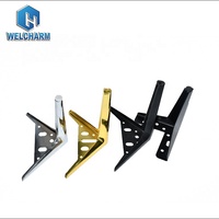 Chrome noir or Triangle métal jambe meubles accessoires pour Table chaise armoire canapé Design moderne pour salon