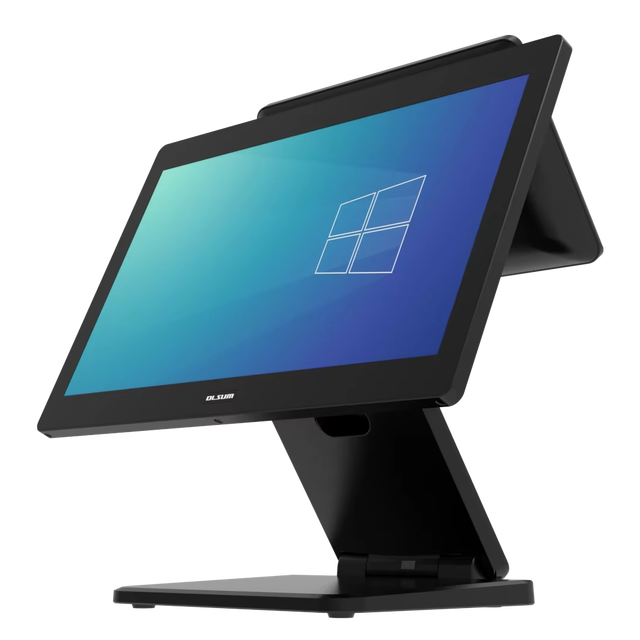 DLSUM-TG dual screen pos system can adapt to various pos software windows&android os monitor wall mount