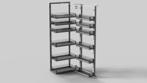 סגסוגת אלומיניום 6-שכבה למשוך את סל יחידת המזווה קרוב סל יחידת 450-600 מ "מ זווה מחסניות - Product Image 5