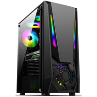 Casing PC Gaming M-ATX ATX Panel RGB Harga Terbaik yang Dapat Disesuaikan, Tower Komputer Ringkas untuk Gamer