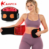 Ceinture de thérapie par lumière rouge avec vibration, 102 LED à triple puce, ceinture chauffante sans fil pour thérapie par lumière infrarouge