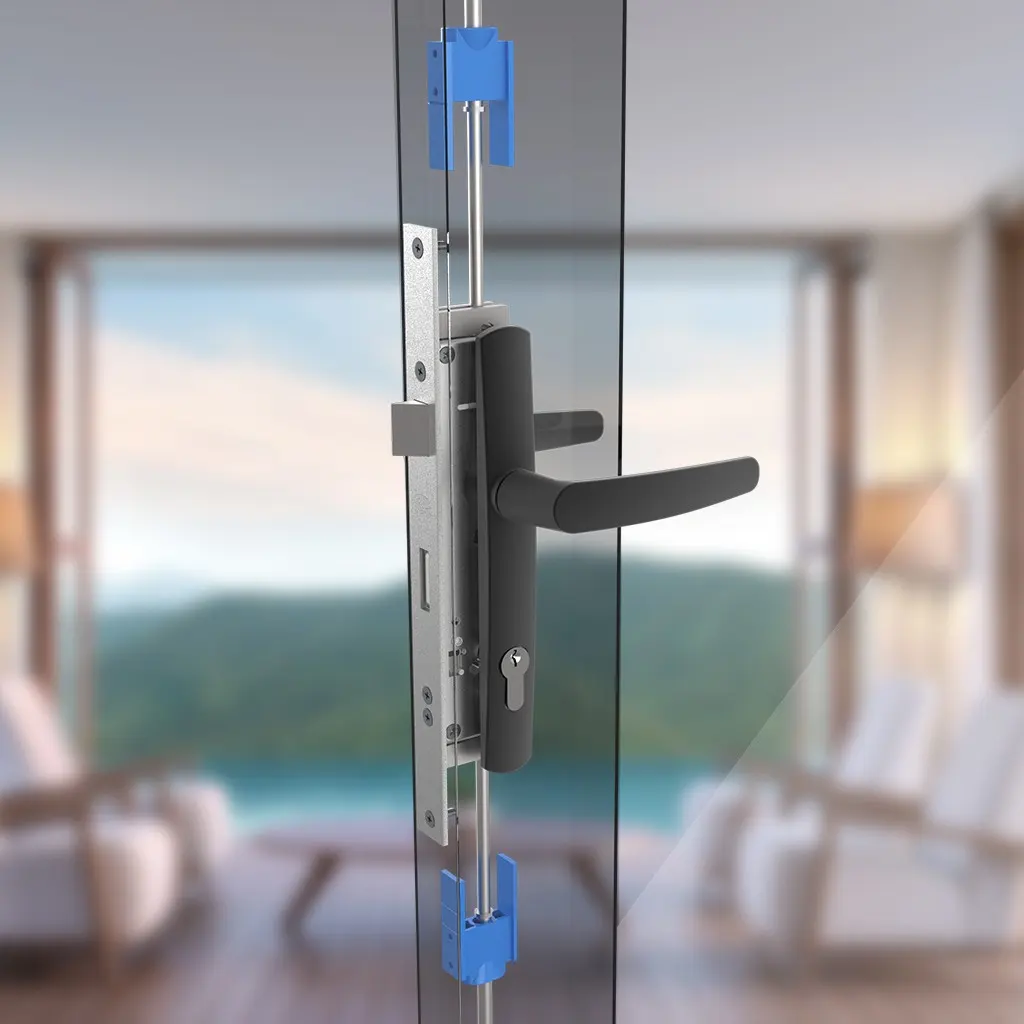 リフトツーロック多点格子ロックは、アルミニウム製ヒンジ付きドア用途向けに設計されています