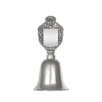 ODM usine directe métal gaufrage personnalisable cloche feuille d'étain dîner main cloche résine époxy blanc universel moule Souvenir cloche