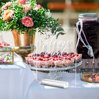Support de menu de table double face en acrylique durable en forme de T pour mariage, restaurant, bar, bureau, support de prospectus de table
