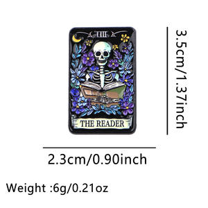 时尚哥特式塔罗牌占卜师读牌骨牌别针 - Product Image 4