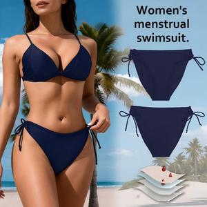 Culottes de bain menstruelles anti-fuites réutilisables à séchage rapide – Maillot de bain sans <span class=keywords><strong>tampon</strong></span> pour femme, plage <span class=keywords><strong>et</strong></span> <span class=keywords><strong>piscine</strong></span> - Product Image 6