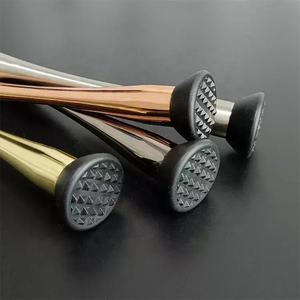 Venta al por mayor palo martillo rompehielos Acero inoxidable mortero oro rosa cóctel Mojito Muddler cóctel con logotipo - Product Image 3