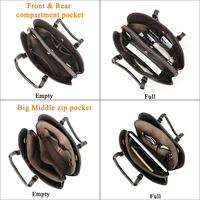 Sac de travail et de bureau en cuir pleine fleur effet croco dégradé pour femme, grande capacité, sac fourre-tout pour ordinateur portable 14,2 pouces, sac à main en forme de coquille