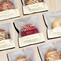 Sacs d'emballage personnalisés pour biscuits individuels, en plastique transparent de qualité alimentaire, thermoscellables, pour biscuits, beignets et snacks