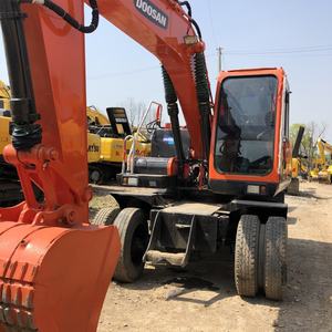 Excavatrice originale de Dx150w-9c Doosan de 15 tonnes de la Corée Dx150w-9 excavatrice sur pneus d'occasion engin de construction de terrassement d'occasion - Product Image 1
