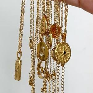 Vendita calda <span class=keywords><strong>collana</strong></span> di gioielli personalizzati in acciaio inox per le donne classico moda PVD oro 18K Sun Star <span class=keywords><strong>collana</strong></span> ciondolo <span class=keywords><strong>luna</strong></span> - Product Image 4