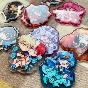 Portachiavi in Acrilico <span class=keywords><strong>Juno</strong></span> Creative con Stampa Graduale su Due Lati, Charm Personalizzato Anime Giapponese con Glitter e Ologramma - Product Image 1